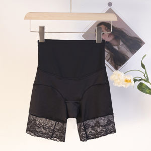 DIVVA【3 in 1】Women High Waist Lace Panties Tummy Control Underwear Flat Belly Pants Hip Lift Panty Body Shaper Safety Shorts Summer