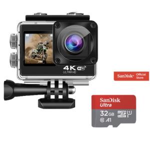 กล้องโกโปร กล้องติดหมวก กล้องกันน้ำ 4K Ultra HD DV กันน้ำได้ลึกถึง 30 เมตร 4K WiFi Sport Action Camera กันน้ำได้ลึก