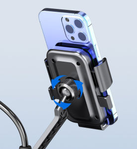 Kẹp điện thoại cho xe máy gài kính chiếu hậu tự động khóa và mở xoay 360 độ linh hoạt độ bền cực cao phù hợp nhiều dòng