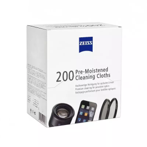 [SG Stock]ZEISS Lens Cleaning Wipes 200pcs–Pre-Moistened Cloths Streak-FreeSmudge RemovalSafe for Glasses Phone Camera