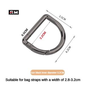 [No Stitching]D-Shaped Spring Ring For Bags 19bag Handbag Crossbody Shoulder Strap Connection Buckle Horseshoe Buckle Opening Movable D Buckle Pendant Ring Diy Key Ring Hook Buckle
