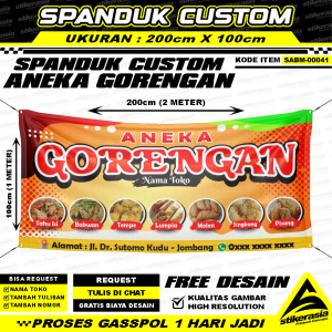 Spanduk Gorengan Custom Banner Jualan SpandukMurah DesainSpanduk Gratis Desain StikerAsia