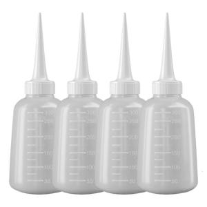 4Pieces Translucent Squeeze Bottles Multifunctional Wash Bottle DIY Supplies Ideal for Glues Oil and Laboratory Use