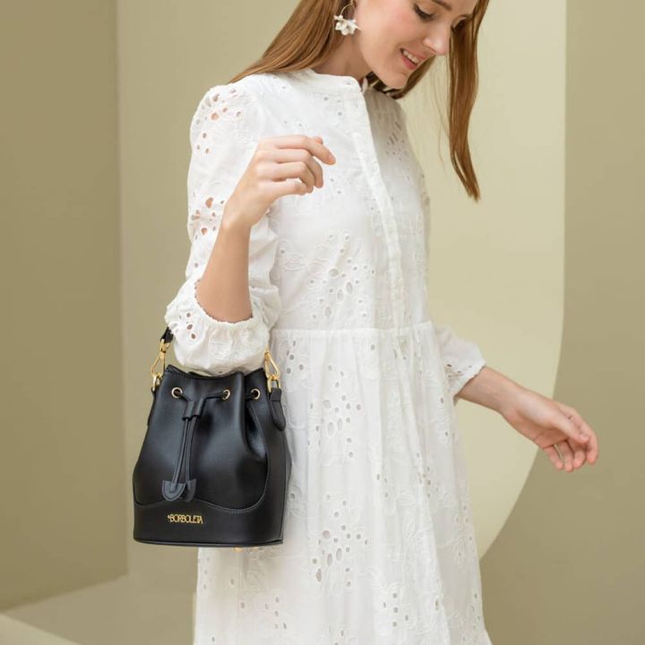 Baby Ella bucket bag ( กระเป๋าสะพาย รุ่น เบบี้ เอลล่า ) Lazada.co.th