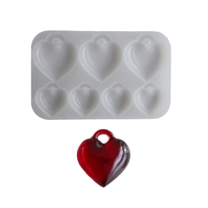 Fashionable Valentines Day Heart Pendant Mould Craft from Sturdy Silicone for Easy Demolding and Long Time Use