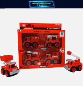 [MSIA SHIP] 4pcs Fun Play Kids Hands-On DIY Truck Car Classic Toys Mainan Kereta Klasik Kanak Boy Assembly Fire Engineering Construction Farmer Children Development Birthday Christmas Cute Present Bangunan Hadiah Lori Budak Lelaki 小孩 玩具车 便宜