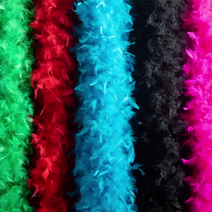 Chandelle Feathered Boas Rainbow Feathered Boas Colorful Feathered Boas for Dancing Wedding Party Halloween Decoration