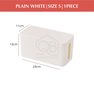 QB Cable management storage box minimalist safety socket wire extension charger hide manage desktop organizer case