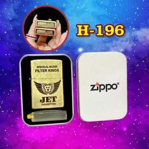 HCM Bật Lửa Zippo Xài Xăng Kiểu Cổ Logo Gói Jet Có Mộc Đáy (Kèm Hộp)