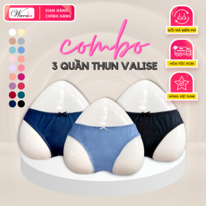 COMBO 3 Quần lót WANNABE QLT02 quần chíp thun valise tone màu trung tính giá rẻ đơn giản dễ mặc