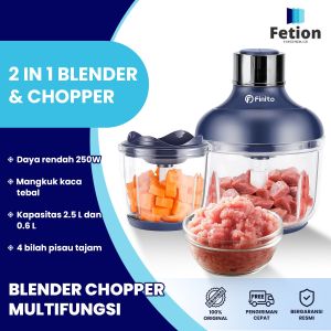 Food Chopper Finito 2 in 1 Multifungsi Food Processor 2.5 Liter Daya Kuat Garansi 1 Tahun