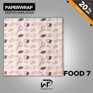 ( 100 PCS ) Kertas Nasi Motif | Paper Wrap | Kertas Pembungkus Baking Paper | Alas Makanan