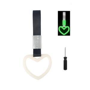 Spectrum Impact Car Suspended Decoration Heart And Black Flower Plan Permanent ABS Substance Simple For Outside Interior Styling