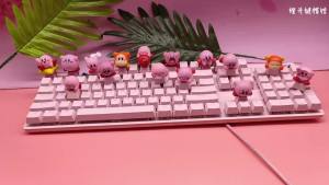 Kirby Handmade Key Cap Cute Three-Dimensional Single Cartoon Transparent Creative ESC Mechanical Keyboard Button Single