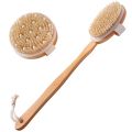 Dry Brushing Body Brush Set of 2, Dry Skin Exfoliating Brush, Handle Back Scrubber for Shower, Dry Brush for Cellulite. 