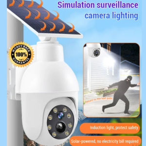 ✨100% Authentic✨[Anti-Theft/Protection Safety/0 Cost]Simulated Surveillance Camera Street Light/Easy Install Sloar-Powered Fast Automatic Charging/High Conversion Long Life Ultra-High Rain Resistant Human Sensor Camera