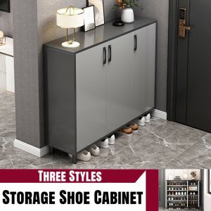【CozyNest 】Entryway Storage Cabinet Solid Wood Entryway Storage Space-Saving Compact Shoe Cabinet for Small Apartments