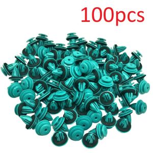 Set 10/100 đinh tán nhựa 9.9mm (XANH) cho cửa cản trước xe hơi Toyota 90467-10188 chốt tappi ô tô