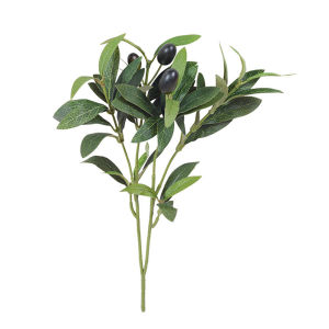 【On Sale】พืชสีเขียวจำลองกิ่งโอลีฟตกแต่งบ้านงานแต่งงานกิ่งโอลีฟผลไม้มะกอก