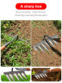 rake with handle kalaykay for garden kalaykay with handle heavy duty Steel Hardened Hoes Gardening Weeding tools Handheld Rake Planting Vegetable Farm Agriculture Tools Five teeth, six teeth, seven -toothed long handles. 