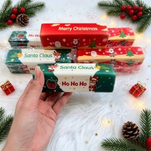 ASDOME Soft Texture Slow Rebound Butter Stick Squishy Christmas Theme Stretchy Butter Stick Squeezing Toy Sensory Toy Hand Relax Fidget Decompression Toy Christmas