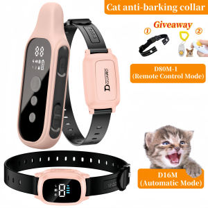 YHLC 800m Cat Anti Meowing Collar Automatic No Shock Vibration Collar for Cats Cat Trainer Designed Collar for Stop Meowing