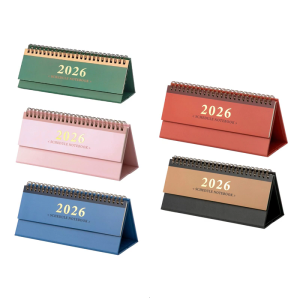 2026 Desktop Calendar Household Calendar Twin-Wire Binding Desk Calendar Standing Calendar Small Calendar Home Supply