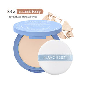 MAYCHEER Face Powder Oil Control Foundation Powder Long Lasting Flawless Setting Matte Powder Soft Face Powder for Oily Face Waterproof Makeup Beauty Powder