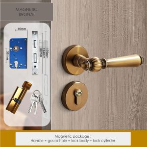 DD Cylindrical Cylinder Door Lock Tombol Pintu Bilik Rumah Doorlock Handle Aluminum Alloy Handle Door Lock Set Room Door Set Kunci锁具手柄