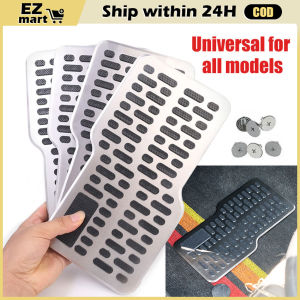 Universal Car Floor Pedal Mat Foot Heel Scuff Plate Non-slip Carpet Patch Automobile Stainless Steel Wear Plate Anti-skid Pad