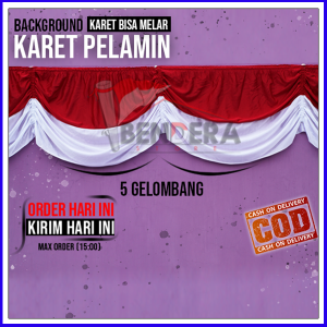 BENDERA BACKGROUND KARET 5 GELOMBANG (3 METER)