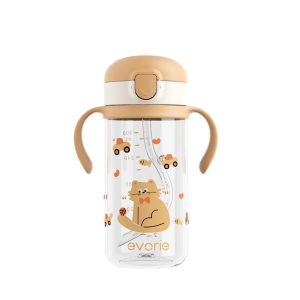 Evorie BPA-Free Tritan Kids Water Bottle with Straw (300ml)