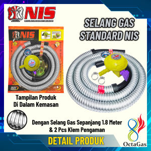 NIS PAKET SELANG GAS + REGULATOR GAS 1 PENGUNCI (NI 2017 S)