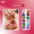 Phụ kiện lá phong làm nail - Set lá phong 12 ngăn đắp gel, trang trí móng xu hướng Thu Đông NailBND. 
