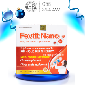 Viên uống bổ sung sắt Fevit Nano bổ máu cải thiện tình trạng thiếu máu - Hộp 100 viên