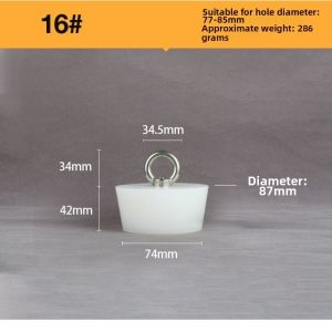 UTOPUS Tapered Silicone Rubber Stopper with Steel D Ring Waterproof Sealing Plug Bung Multipurpose Universal Tube Hole Plug Floor Drain