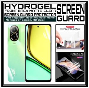 HYDROGEL FULLSET 2in1 CLEAR REALME C65 C51S C67 C51 NFC C53 C55 C25 C25S C25Y ANTI GORES BENING BAGIAN LAYAR DAN BODY BELAKANG ANTI JAMUR