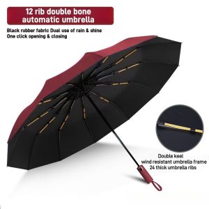 24ribs automatic umbrella with uv/sun protection wind proof