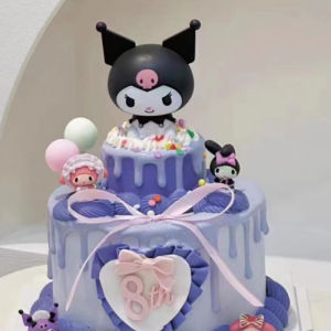 AN Dekorasi Kue Ulang Tahun Kuromi/Dekorasi Kue Akrilik HappyDay/Sisipan Dekorasi Kue Seri Sanrio COD