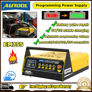 ✅Local Shipping + 3-year Warranty✅AUTOOL Programming Power Supply Emergency Power bank Auto Battery Repair Inverter Programming Power Emergency Start  Power CV/CC Stable Charging EM355