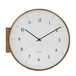 FFBH Japanese-style Solid Wood Double-sided Wall Clock Nordic Luxury Creative Living Room Wall Clock Simple High-end Home Decor FYWC 2B5Z7