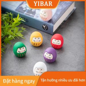 YIBAR Nhật Bản gốm Daruma tượng Daruma Tumbler thủ công may mắn may mắn trang trí cảnh quan Daruma búp bê phong thủy trang trí nội thất Quà Tặng