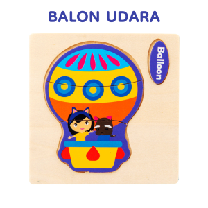 Bumi Damai Puzzle Jigsaw Children Toy Wooden Mainan Kayu Edukasi Montessori Anak 20 Gambar Karakter Hewan Kendaraan Lucu Murah Bagus