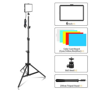 LED Video Light Panel Photo Studio Lighting Photography Lamp Kit With Tripod Stand RGB Filters For Shoot Live Streaming Youbube