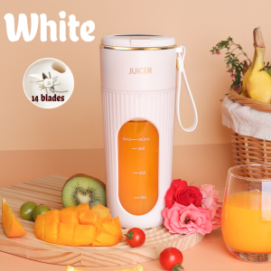 Juicer Cup Wireless Charging Portable 340ml Juice Cup Multi-functional Home Travel Outdoor Fruit Blender with Straw