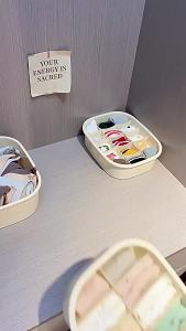 กล่องเก็บชุดชั้นในสไตล์ครีม กล่องเก็บถุงเท้าในตู้เสื้อผ้าที่บ้าน ลิ้นชักเก็บชุดชั้นใน กล่องจัดระเบียบช่องเก็บสูง