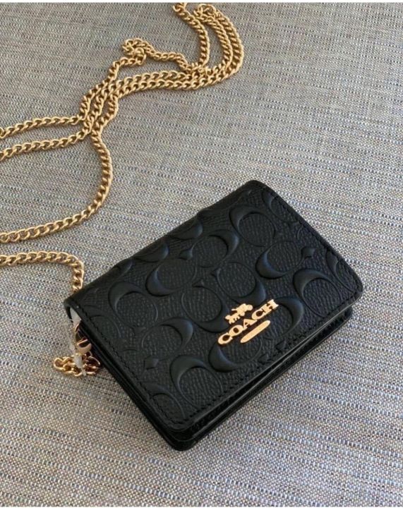 Mini wallet on a best sale chain in signature canvas