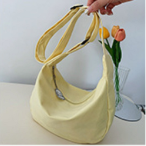 Minimalist Canvas Hobo Bag  Tas Bahu Messenger Gaya Japan Simpel 1122-107