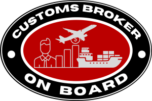 License Custom Broker ON BOARD VINYL STICKER 7X10cm