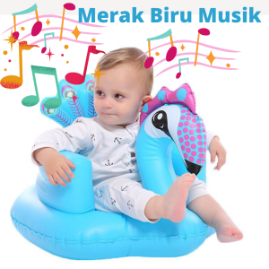 COD Musik sofa bayi bayi sofa makan Kursi bayi tiup / Sofa bayi pompa untuk belajar duduk dan makan super good quality GRATIS POMPA DAN PAKING BUBLE WRAB
